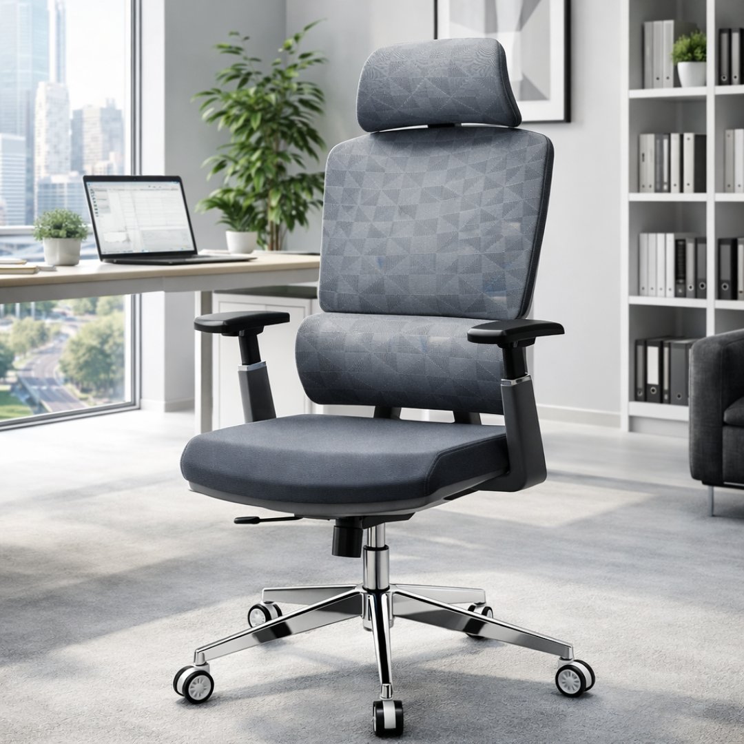 Silla Ergonómica Human Plus Respaldo Ajustable 6 Niveles Gris Malla - Image 10