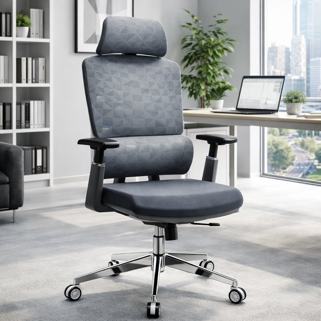 Silla Ergonómica Human Plus Respaldo Ajustable 6 Niveles Gris Malla - Image 2