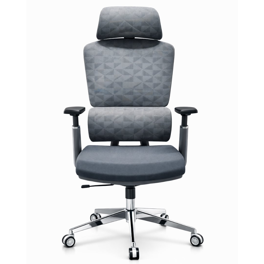 Silla Ergonómica Human Plus Respaldo Ajustable 6 Niveles Gris Malla - Image 5