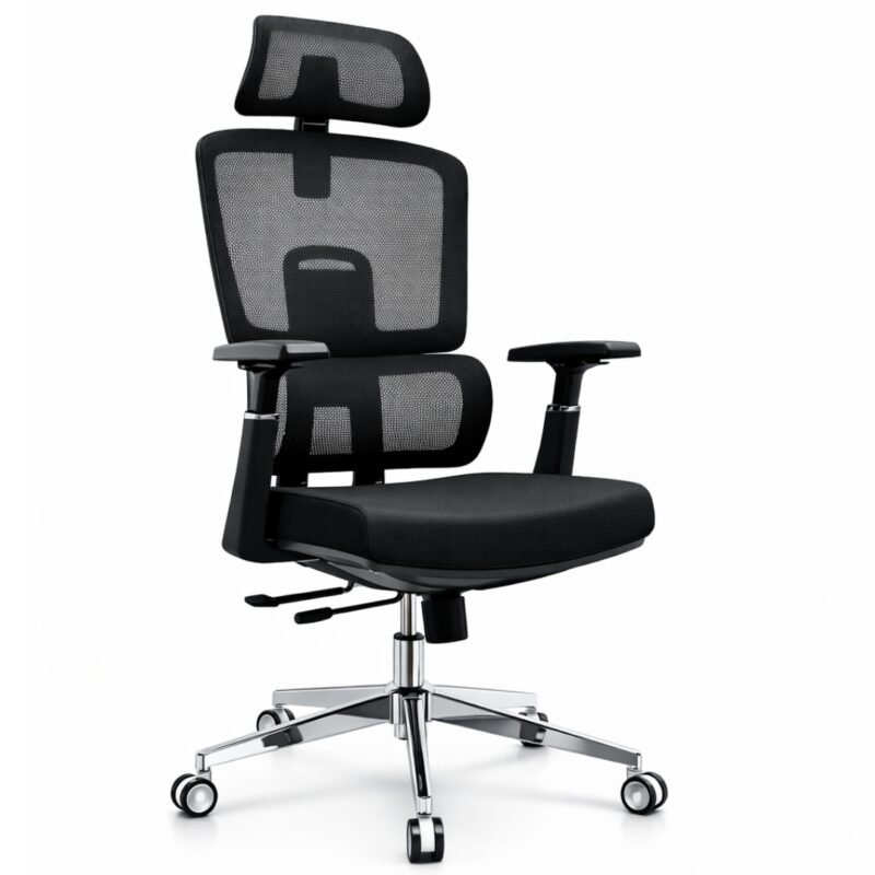 Silla Ergonómica Human Plus Respaldo Ajustable 6 Niveles Negra Malla