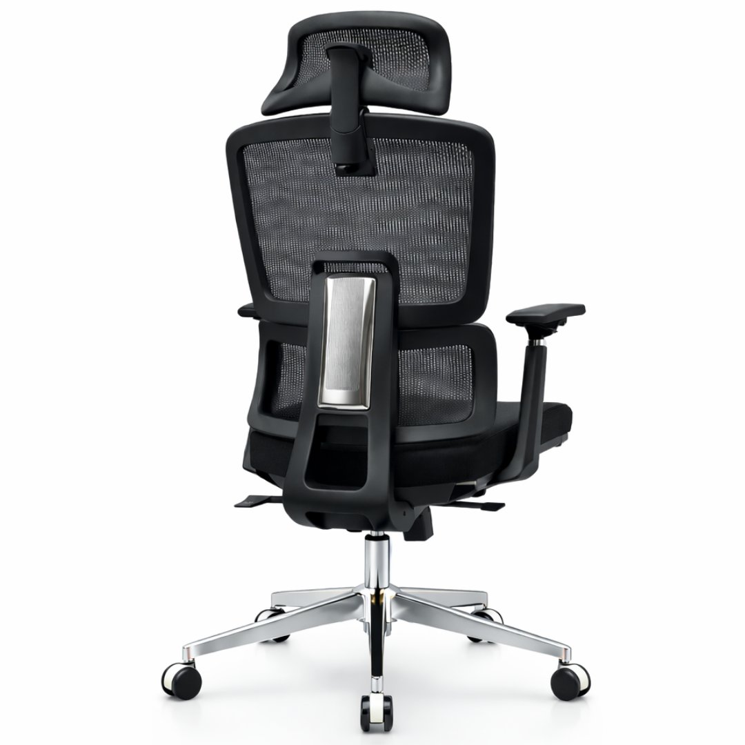 Silla Ergonómica Human Plus Respaldo Ajustable 6 Niveles Negra Malla - Image 3