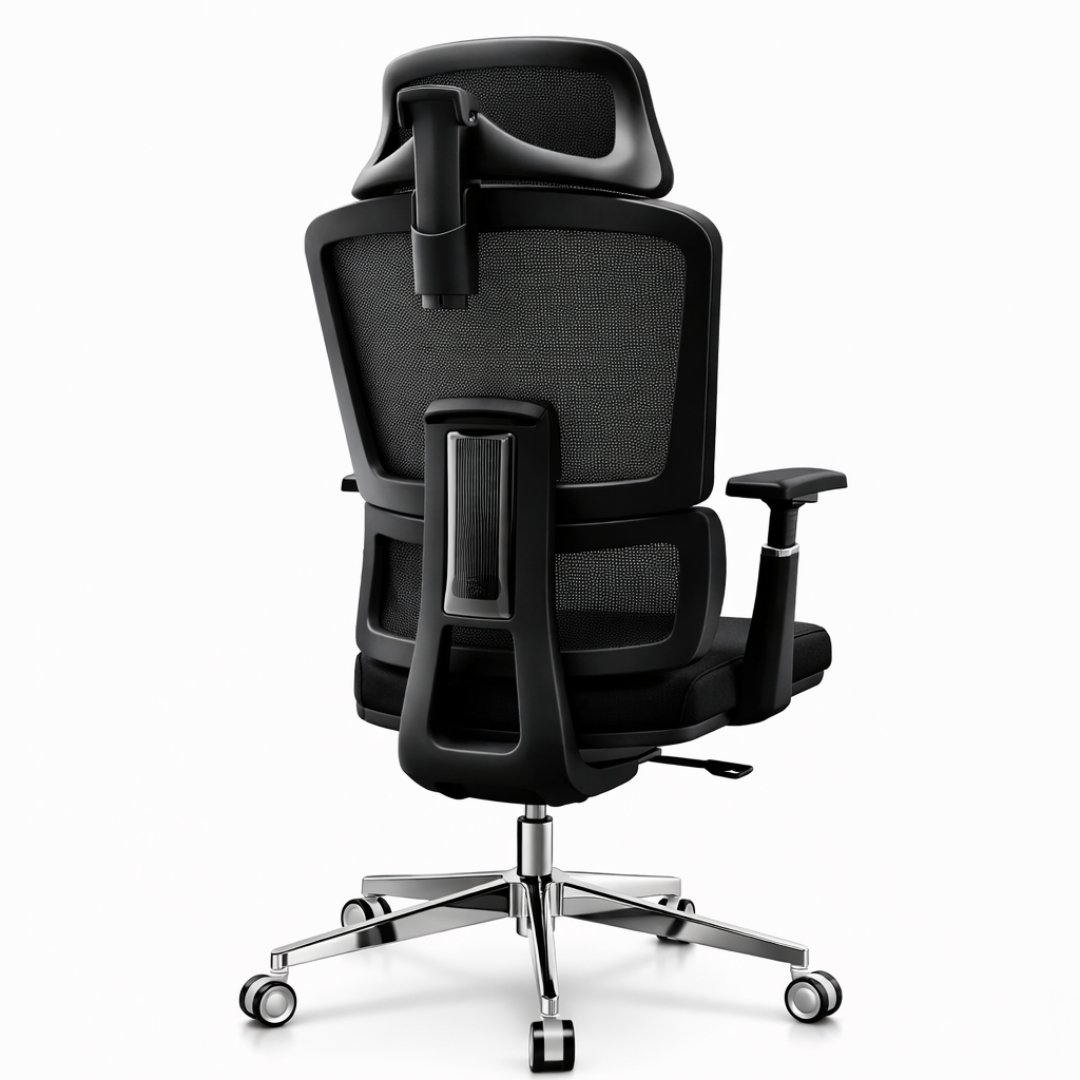 Silla Ergonómica Human Plus Respaldo Ajustable 6 Niveles Negra Malla - Image 11