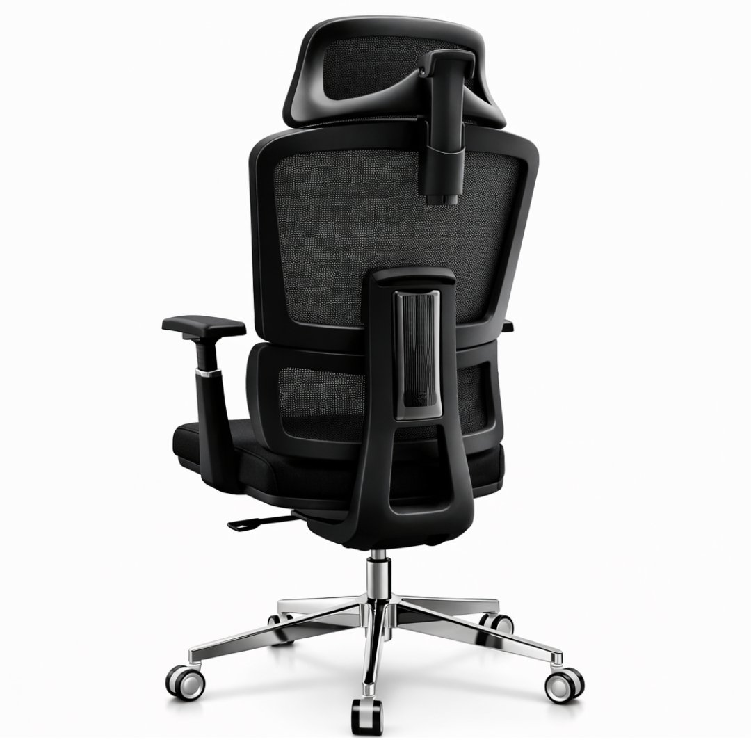 Silla Ergonómica Human Plus Respaldo Ajustable 6 Niveles Negra Malla - Image 8