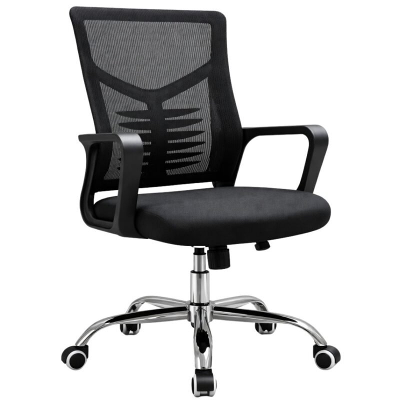 Silla Secretarial Promocion Comfort Negra Ergonómica