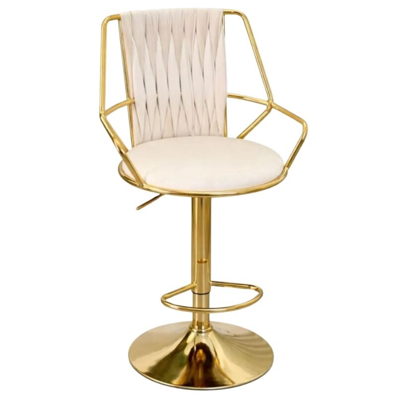 Silla De Bar Luxury Manchester Beige Diseño Moderno y Elegante