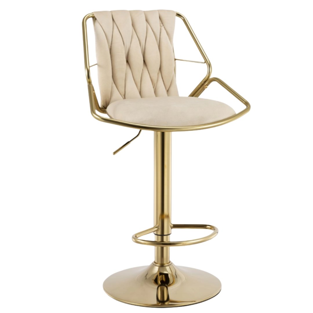 Silla De Bar Luxury Manchester Beige Diseño Moderno y Elegante - Image 8