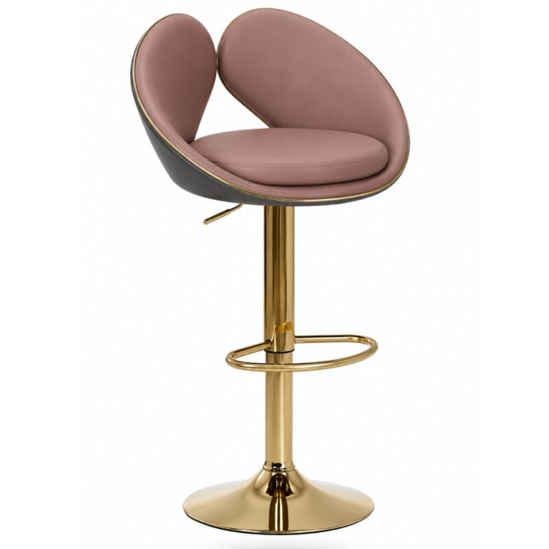 Silla Bar Luxury York Dorada Tapizada Diseño Moderno y Elegante Para Cocina y Barra
