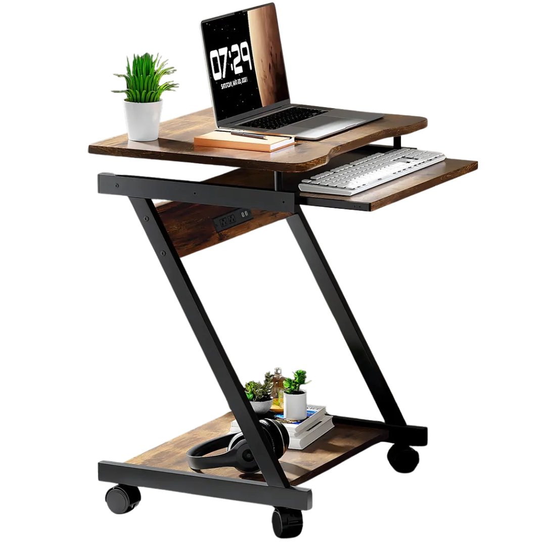 Escritorio Home Office Compacto 60 × 46 × 73 cm Con Bandeja Para Teclado - Image 10
