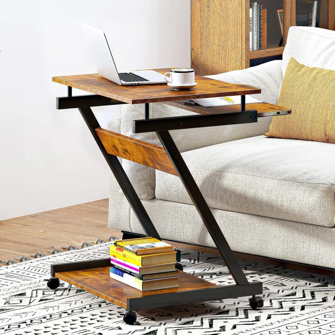 Escritorio Home Office Compacto 60 × 46 × 73 cm Con Bandeja Para Teclado - Image 7